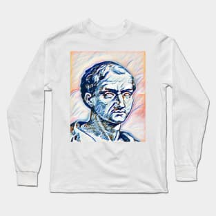 Anicius Manlius Severinus Boethius Colourful Portrait | Boethius Artwork 12 Long Sleeve T-Shirt